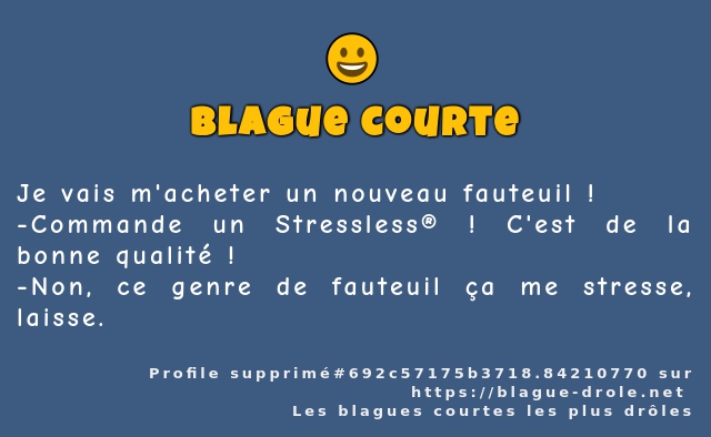 Je vais m'acheter un nouveau fauteuil !