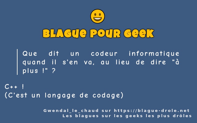 Que dit un codeur informatique quand il s'en...