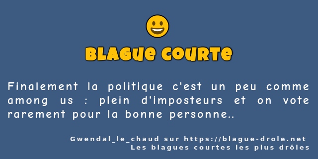 Finalement la politique c'est un peu comme...