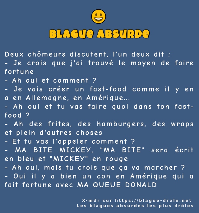 Deux chômeurs discutent, l'un deux dit : 