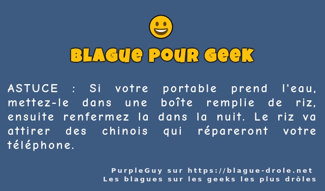 ASTUCE : Si votre portable prend l'eau,...