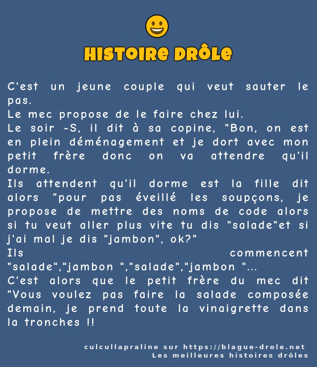 C'est un jeune couple qui veut sauter le...