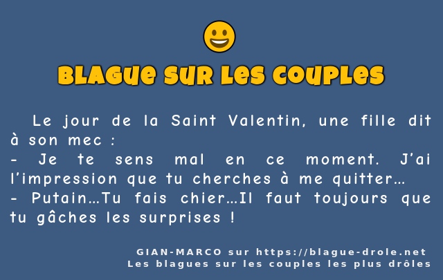   Le jour de la Saint Valentin, une fille...