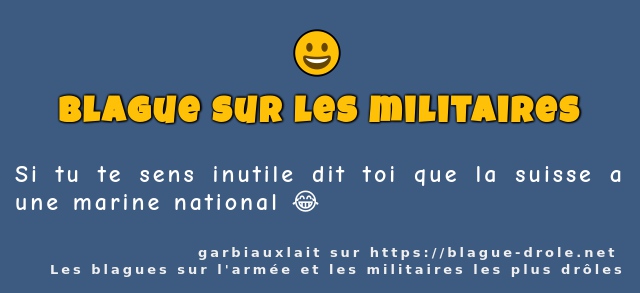 Si tu te sens inutile dit toi que la suisse...