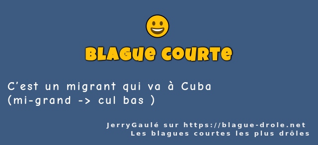 C’est un migrant qui va à Cuba 