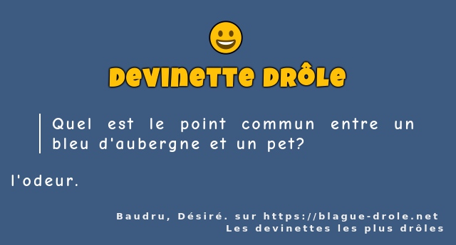 Quel est le point commun entre un bleu...