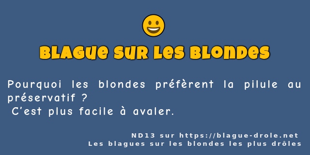 Pourquoi les blondes préfèrent la pilule au...