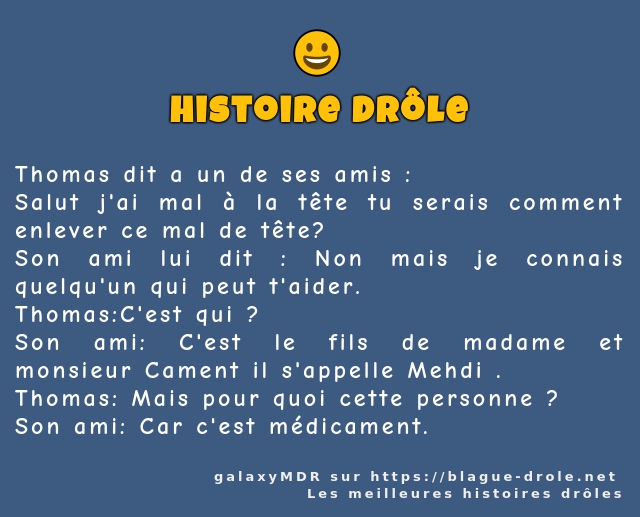 Thomas dit a un de ses amis :