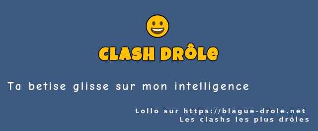Ta betise glisse sur mon intelligence