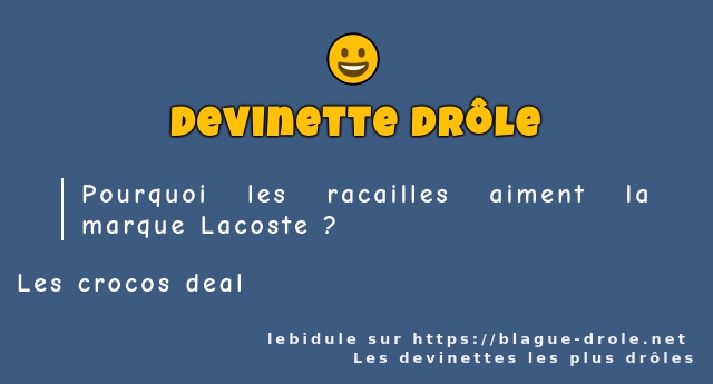 Pourquoi les racailles aiment la marque...