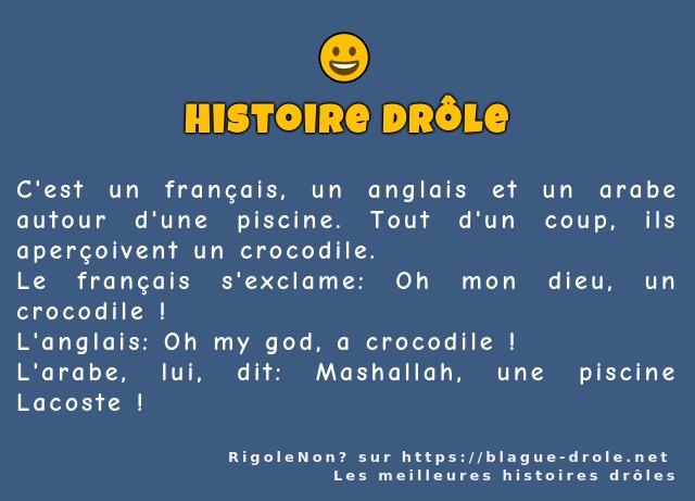 C'est un français, un anglais et un arabe...