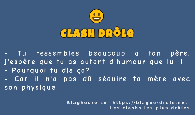 Tu ressembles beaucoup a ton père, j'espère...