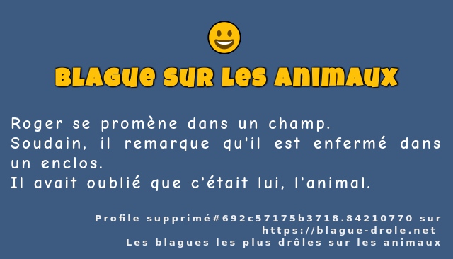 Roger se promène dans un champ.