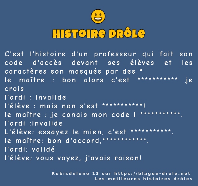 C'est l'histoire d'un professeur qui fait...