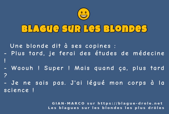   Une blonde dit à ses copines :
