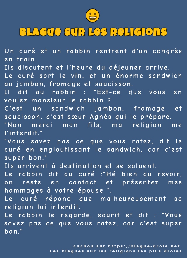 Un curé et un rabbin rentrent d'un congrès...