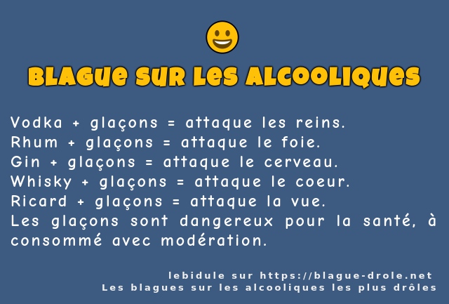 Vodka + glaçons = attaque les reins. 