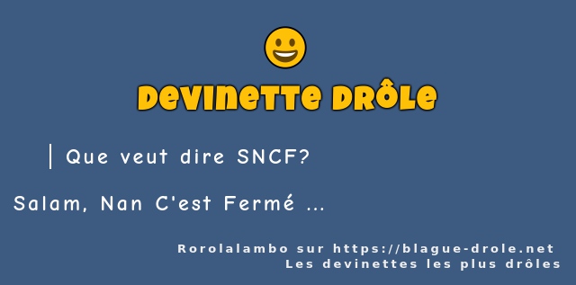 Que veut dire SNCF?