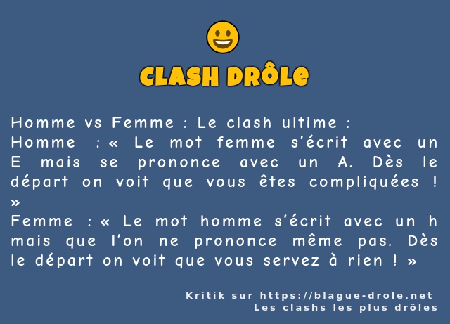 Homme vs Femme : Le clash ultime :