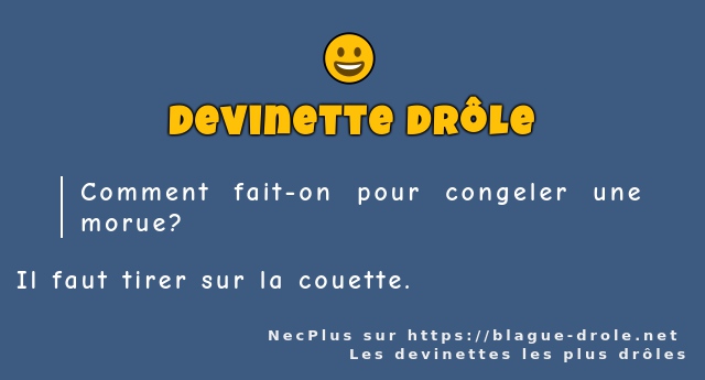 Comment fait-on pour congeler une morue?
