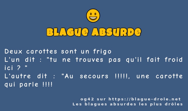 Deux carottes sont un frigo
