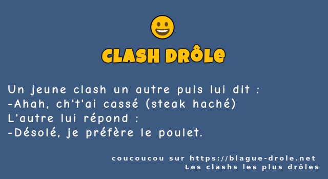 Un jeune clash un autre puis lui dit :