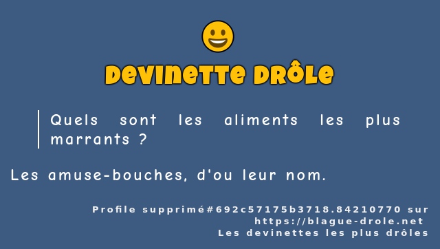 Quels sont les aliments les plus marrants ?