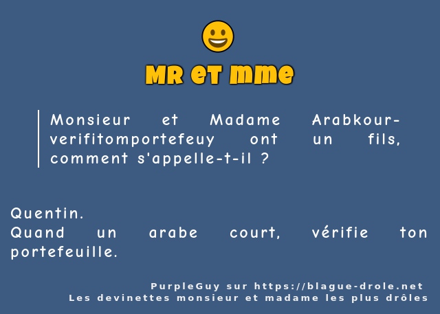 Monsieur et Madame...