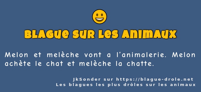 Melon et melèche vont a l’animalerie. Melon...