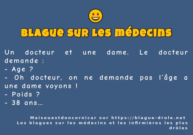 Un docteur et une dame. Le docteur demande :