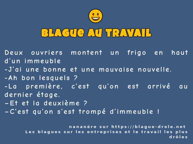 Deux ouvriers montent un frigo en haut...