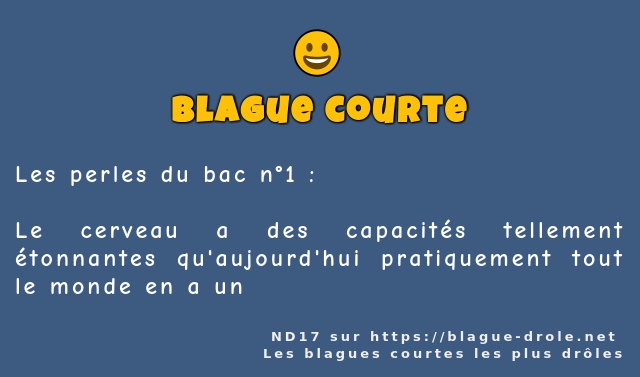 Les perles du bac n°1 :