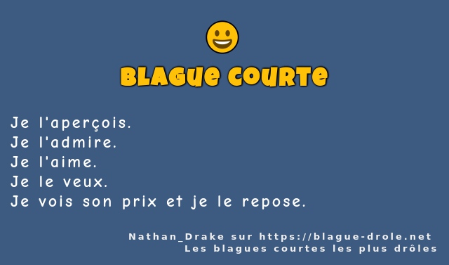 Je l'aperçois.