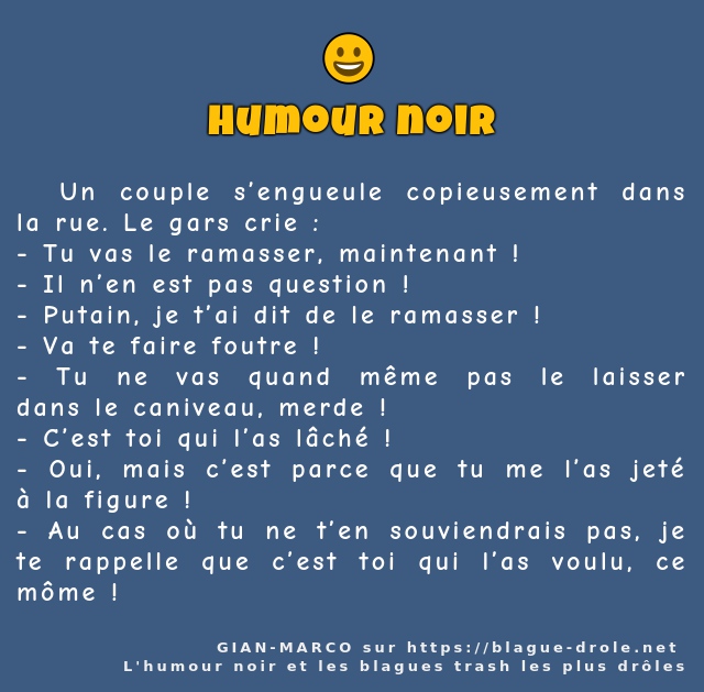   Un couple s’engueule copieusement dans la...