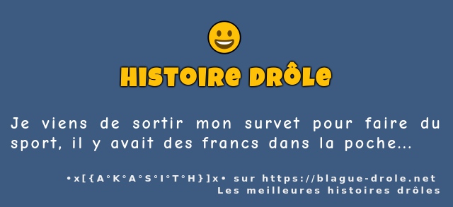 Je viens de sortir mon survet pour faire du...