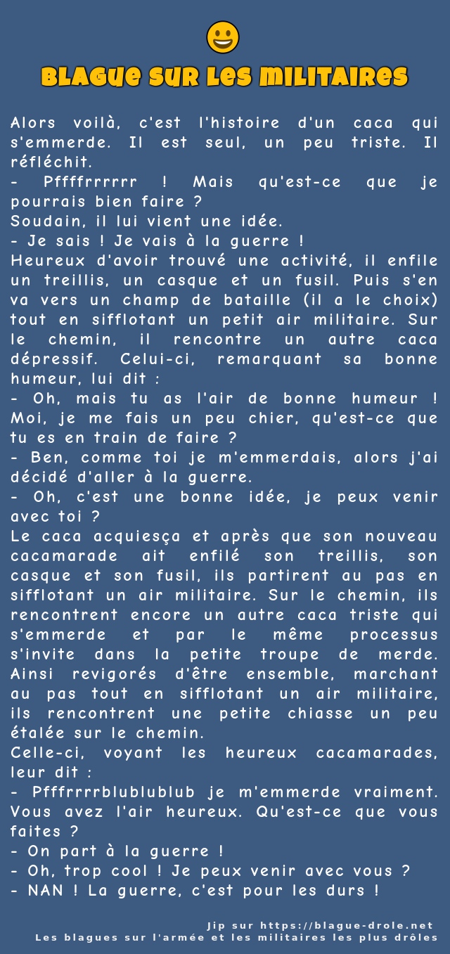 Alors voilà, c'est l'histoire d'un caca qui...