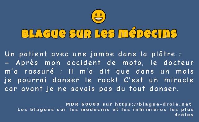 Un patient avec une jambe dans la plâtre :