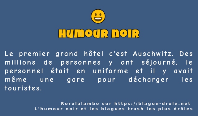 Le premier grand hôtel c'est Auschwitz. Des...