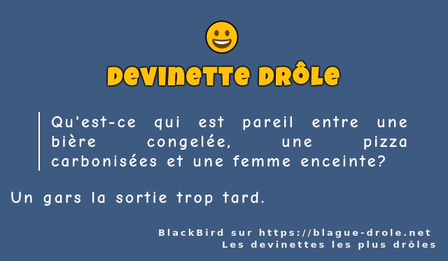 Qu'est-ce qui est pareil entre une bière...