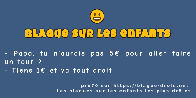 Papa, tu n'aurais pas 5€ pour aller faire un...