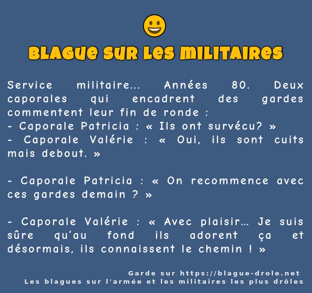 Service militaire... Années 80. Deux...