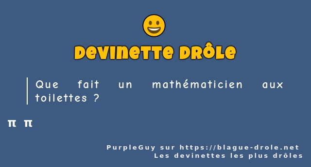 Que fait un mathématicien aux toilettes ? 