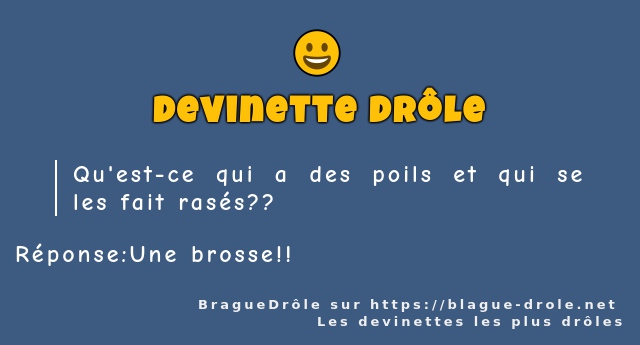 Qu'est-ce qui a des poils et qui se les...